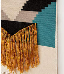 Handwoven Bohemian Style Hanging Tapestry For Home Decoration (Size 70*50 and 20CM Tassel)