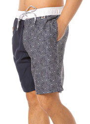 Scipo Waves Drawstring Shorts for Men, Large, Navy Blue