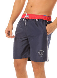 Scipo Plunge Drawstring Shorts for Men, Large, Navy Blue