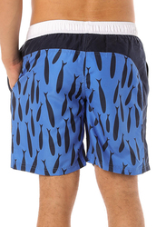 Scipo Fished Drawstring Shorts for Men, Extra Large, Blue