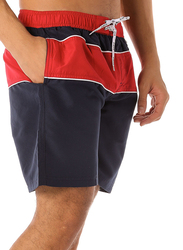 Scipo Globe Drawstring Shorts for Men, Triple Extra Large, Red