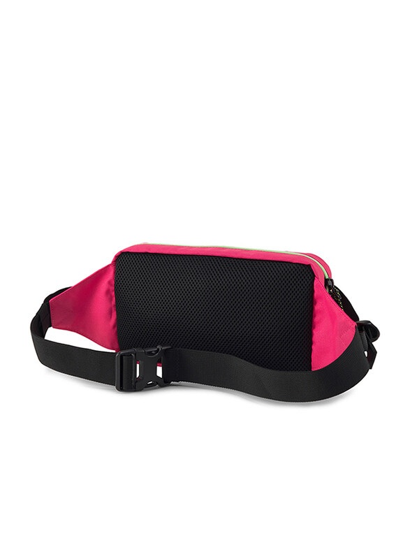 Puma X First Mile Polyester Waist Bag for Women, Pink/Yellow/Black