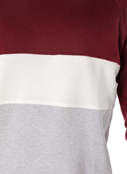 Dedicated Malmoe Mono Stripe Long Sleeves Sweatshirt for Men, Small, Burgundy