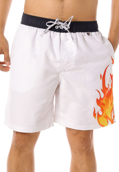 Scipo Scorch Drawstring Shorts for Men, Medium, White