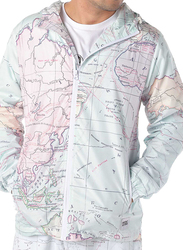 Dedicated Skara Map Long Sleeves Windbreaker Jacket for Men, Medium, Multicolour