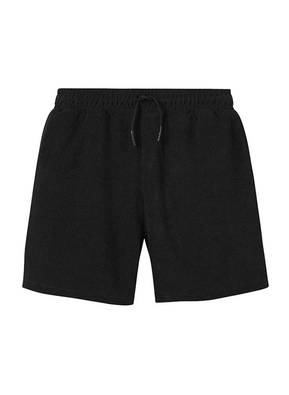 Nikben Terry Stockholm Drawstring Shorts for Men, Small, Black