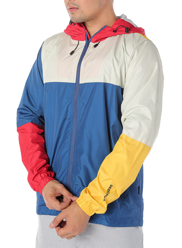 Dedicated Skara Blocks Long Sleeves Windbreaker Jacket for Men, Extra Large, Multicolour