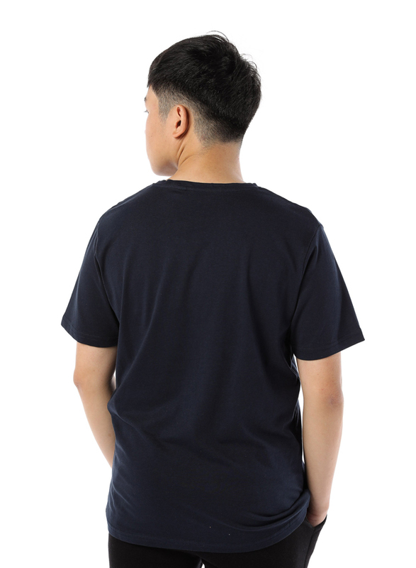 Criminal Damage Eco Sort Sleeves T-Shirt for Men, Extra Large, Navy Blue