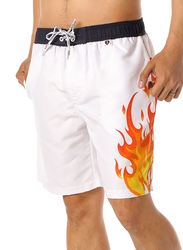 Scipo Scorch Drawstring Shorts for Men, Medium, White