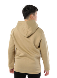 Criminal Damage Eco Long Sleeves Hoodie for Men, Medium, Light Brown