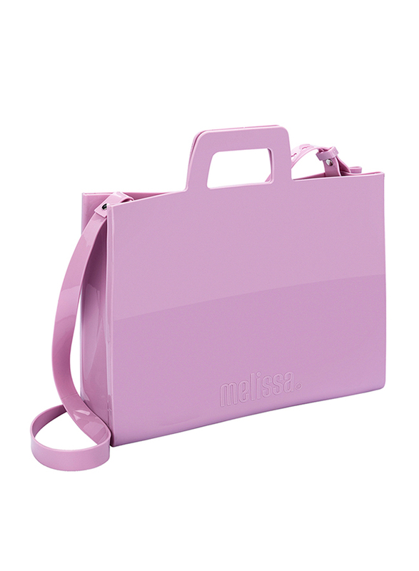 Melissa PVC Essential Work Crossbody Bag for Women, Pink