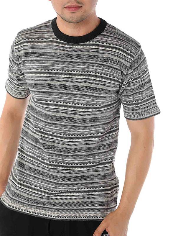 Dedicated Knitted Husum Stripe Short Sleeves T-Shirt for Men, Extra Large, Multicolour