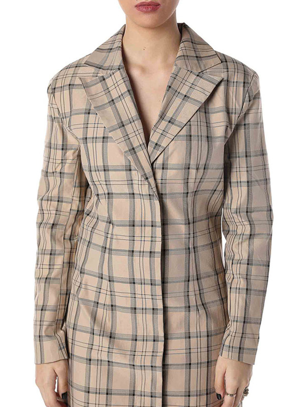 NA-KD Checked Blazer Dress, 40 EU, Multicolour