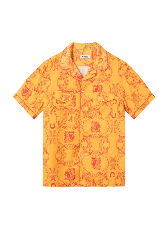 Nikben NB Chief Short Sleeve Shirt for Men, Small, Yellow