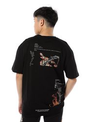 Criminal Damage Wire Flame Short Sleeves T-Shirt for Men, Small, Black