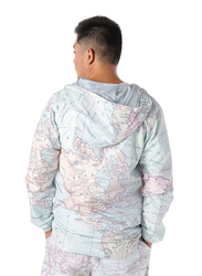 Dedicated Skara Map Long Sleeves Windbreaker Jacket for Men, Medium, Multicolour