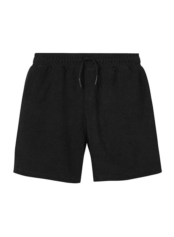 Nikben Terry Stockholm Drawstring Shorts for Men, Medium, Black