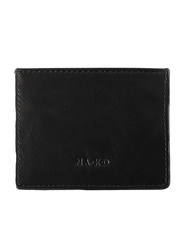 NA-KD Polyurethane Quilted Card Holder for Women, Black