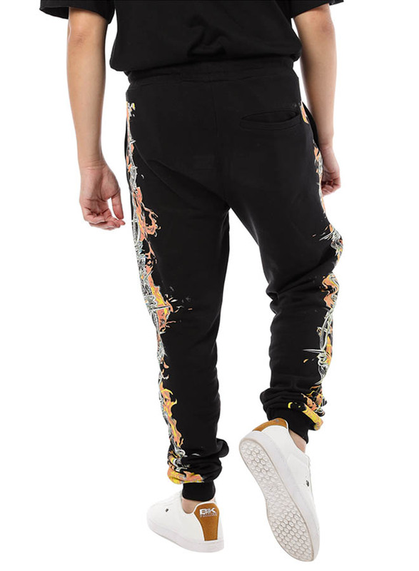 Criminal Damage Barb Flame Joggers for Men, Medium, Black