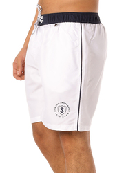 Scipo Dive Drawstring Shorts for Men, Extra Large, White