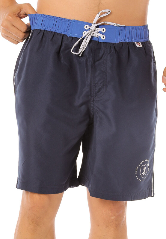 Scipo Swoop Drawstring Shorts for Men, Large, Navy Blue