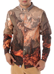 Dedicated Varberg Mountains Long Sleeves Shirt for Men, Medium, Multicolour