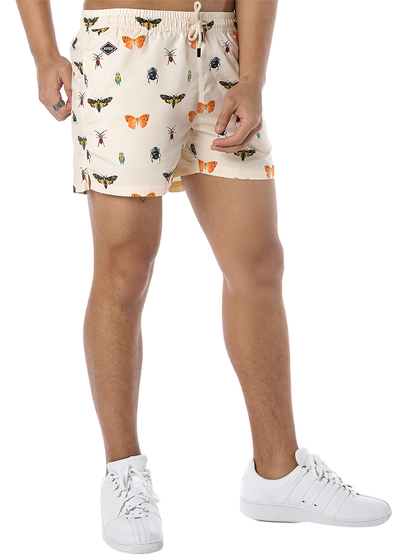 Nikben Bugsy Drawstring Shorts for Men, Large, Beige