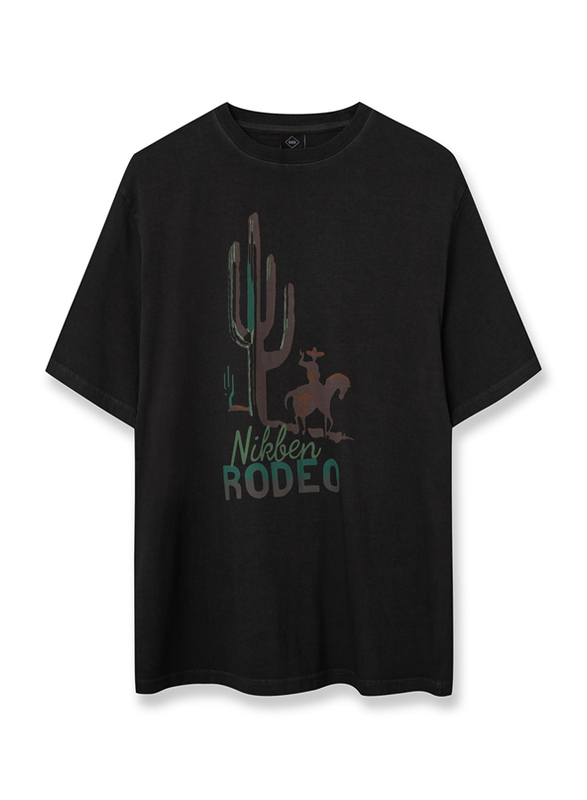 Nikben Big Rodeo Short Sleeve T-Shirt for Men, Large, Black