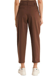 NA-KD Belted Paper Bag Pants for Women, 32 EU, Brown