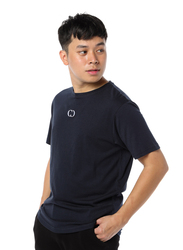 Criminal Damage Eco Sort Sleeves T-Shirt for Men, Extra Large, Navy Blue