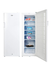 Super General 350L Upright Compact Deep-Freezer with 7 Plastic Drawers, SGUF 348H, White