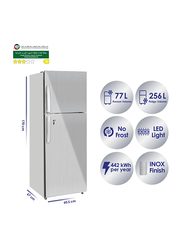 Super General 410L Gross Top Mount Refrigerator Freezer, SGR410l, Silver