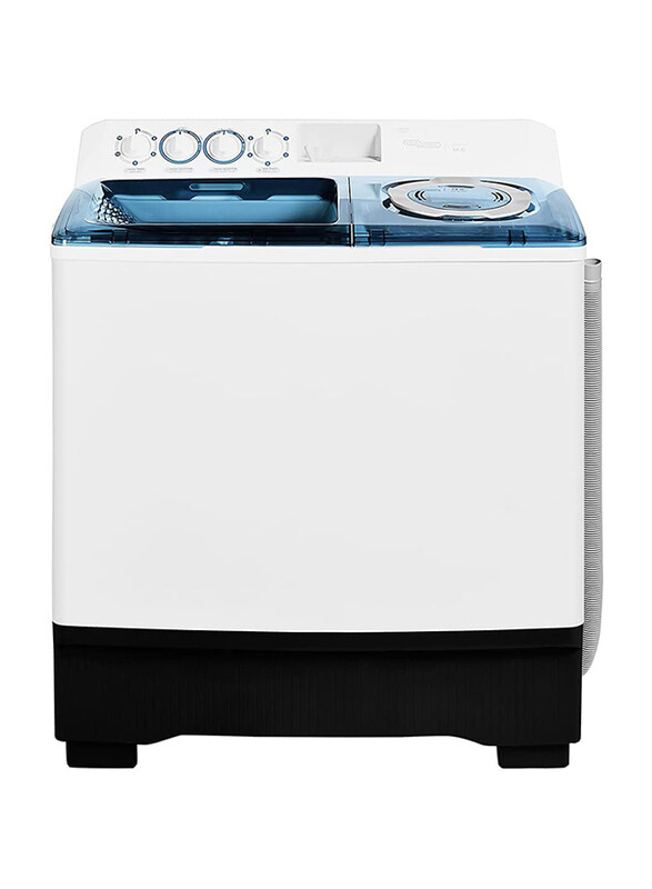 Super General 14 KG Top Load Twin Tub Semi Automatic Washing Machine, 740W, SGW155, White/Blue