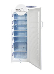 Super General 350L Upright Compact Deep-Freezer with 7 Plastic Drawers, SGUF 348H, White