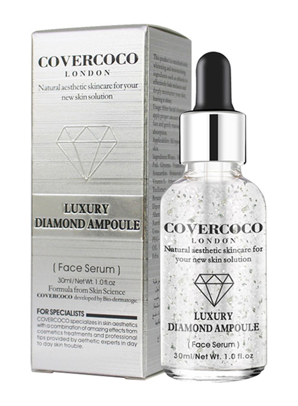 Covercoco London 24k Diamond Face Serum Clear, 30ml