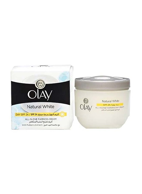 Olay Natural White SPF 24 All-In-One Fairness Cream, 50g