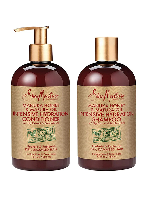 Shea Moisture Manuka Honey & Mafura Oil Intensive Hydration Shampoo for Damaged Hair, 384ml