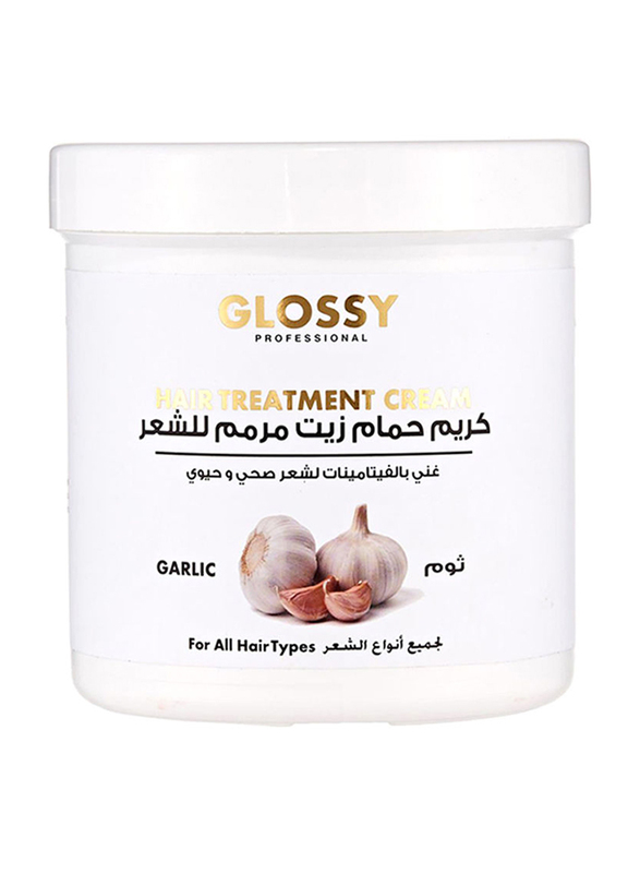 Glossy Professional Hair Treatment Cream with Garlic for All Hair Types, 1000ml