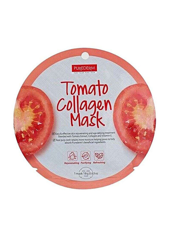 

Purederm Tomato Collagen Mask, 18g