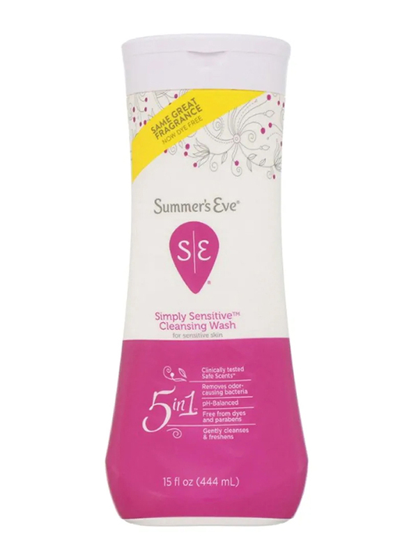 Summer's Eve 5-in-1 Simply Sensitive Cleansing Wash, 444ml