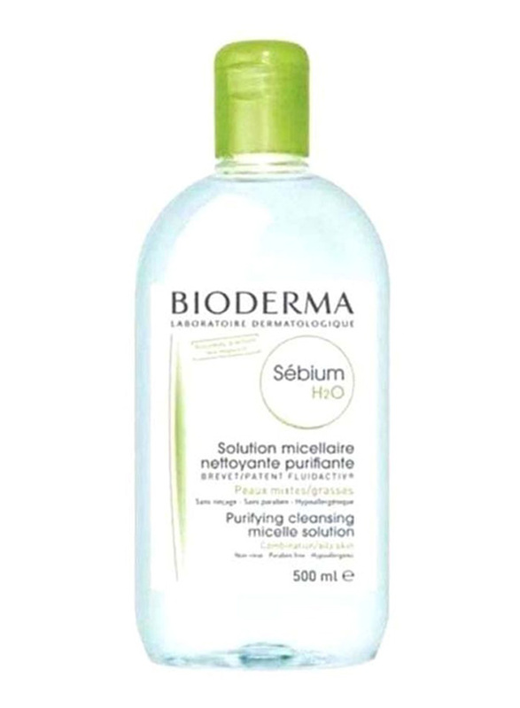 Bioderma Sebium H2O Purifying Cleansing Micelle Solution, 500ml, Clear