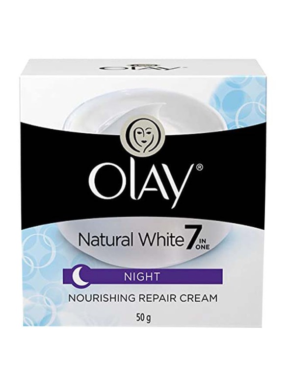 Olay Natural White 7 In One Night Nourishing Repair Cream, 50g