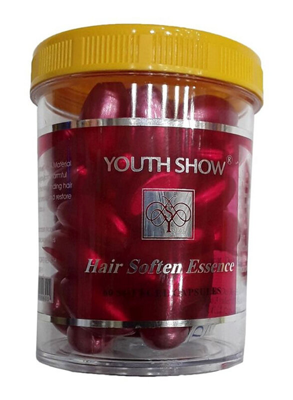 

Other Brand Youth Show Hair Soften Essence for All Hair Types, Maroon, 60 Capsules