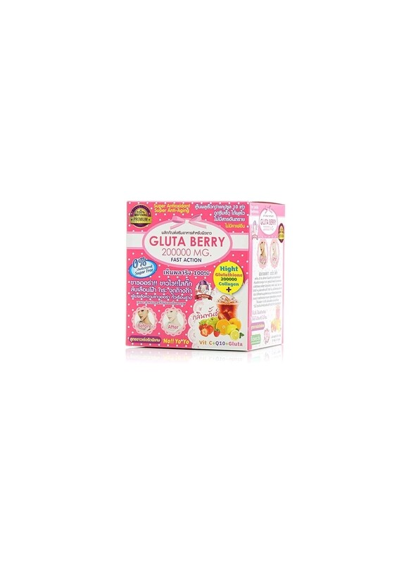 

Gluta Berry Glutathione & Collagen 200,000mg, Fast-Acting Super Antioxidant and Anti-Aging Drink, Infused with Gluta, Vitamin C, Q10, and Berry Extract to Combat