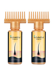 Indulekha Bringha Selfie Bottle Hair Oil for All Hair Types, 2 Pieces, 100ml