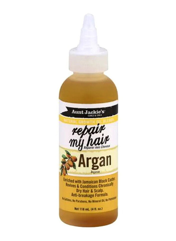 Aunt Jackie's Repair My Hair Natural Growth Oil with Argan Extracts, 118ml