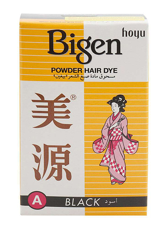 Bigen Powder Hair Dye, A Black, 6g