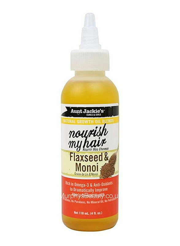 

Aunt Jackie's Flaxseed & Monoi Nourish My Hair Oil for All Hair Types, 118ml