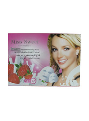 Miss Sweet Strawberry Yogurt Whitening Facial Mask, 25gm, 10 Pieces