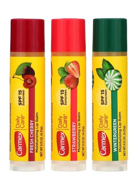 

Carmex Daily Care SPF 15 Moisturizing Lip Balm, 3 Piece